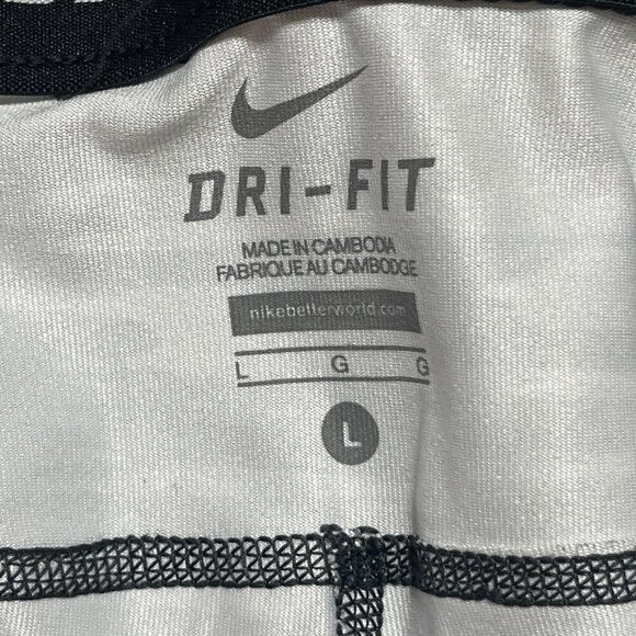 Nike Women's Athletic Legging Dri-Fit Camo Gray Black Cropped Size L Large - Picture 3 of 4